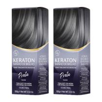 Kit 2 Keraton Tonalizante Banho De Brilho Prata - Kert