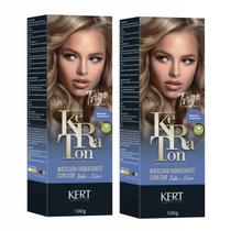 Kit 2 Keraton Tonalizante Banho De Brilho Trigo - Kert Kit 2 Keraton Tonalizante Banho De Brilho Trigo - Kert