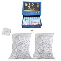 Kit 2 Kg Giz Branco + 144 Azul Mesa Bar Taco Sinuca Bilhar Kit 2 Kg Giz Branco + 144 Azul Mesa Bar Taco Sinuca Bilhar