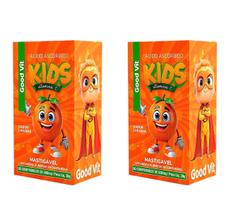 Kit 2 Kids Vitamina C 60 Comp Mastigáveis Sabor Laranja - Good Vit
