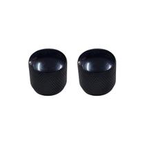 Kit 2 Knob Baixo Guitarra Metal Sem Parafuso KB01 Preto