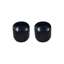 Kit 2 Knob Baixo Metal Sem Parafuso Kb-01 Preto