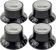 Kit 2 Knob TONE e 2 Volume para Guitarra SG Preto DOLHIN Kit 2 Knob TONE e 2 Volume para Guitarra SG Preto DOLHIN