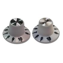 Kit 2 Knob White Guitarra Vintage 1 Volume 1 Tone Branco