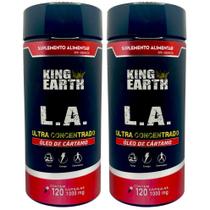 Kit 2 L.A. Óleo De Cártamo Ultra Concentrado 1000mg 240 Cápsulas - King Earth