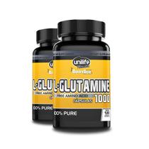 Kit 2 L-Glutamina 100% pura 120 cápsulas Unilife