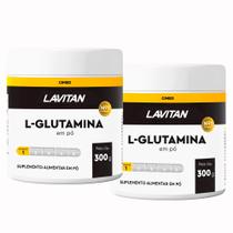 Kit 2 L-Glutamina em Pó Lavitan Manhã Suplemento Alimentar 300g