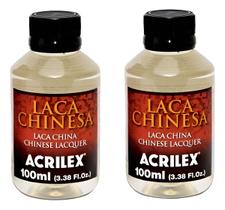 Kit 2 Laca Chinesa Incolor ACRILEX 100ml - 19710 Kit 2 Laca Chinesa Incolor ACRILEX 100ml - 19710