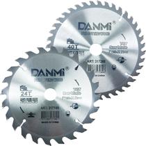 Kit 2 Lamina Disco De Corte Circular Prata Madeira 180/180/mm