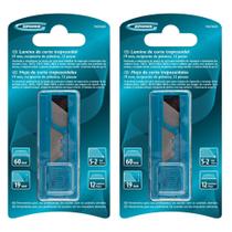 Kit 2 lamina p/ estilete trapezoidal 19mm estojo 12pcs gross Kit 2 lamina p/ estilete trapezoidal 19mm estojo 12pcs gross