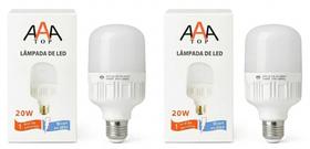 Kit 2 Lâmpada 20w Ultra Led 6500k Bulbo Alta Potência E27 Bivolt 110v/220v Produto Premium