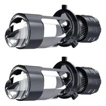 Kit 2 lâmpada farol led h4 p/ carro lente dupla 5700k 40w