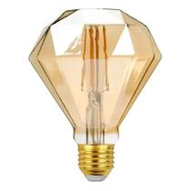 Kit 2 Lâmpada Filamento Led Diamante G95 4w Vidro Âmbar Bivolt E27 Luz Branco-quente 110v/220v Kit 2 Lâmpada Filamento Led Diamante G95 4w Vidro Âmbar Bivolt E27 Luz Branco-quente 110v/220v