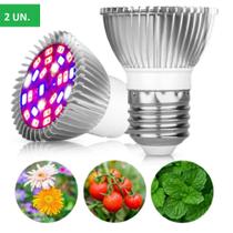 kIT 2 Lâmpada Led 18w Grow 1800lumens Acelera Crescimento Plantas Temperos Ervas Estufa Grow Lights - ALMGD