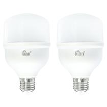 Kit 2 Lâmpada Led 30w Kian Bulbo E27 Residencial Bivolt 2.400lm Branco Frio 6500K Luz Branca