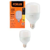 Kit 2 Lâmpada LED Alta Potência Foxlux 40W 3000K Branca Quente 3200lm E27 Bivolt para Ambientes Residenciais e Comerciais Kit 2 Lâmpada LED Alta Potência Foxlux 40W 3000K Branca Quente 3200lm E27 Bivolt para Ambientes Residenciais e Comerciais