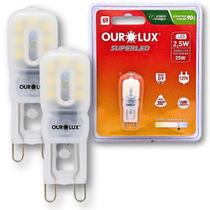 KIT 2 Lâmpada Led Bipino 2,5w G9 6500k Branco Frio Ourolux KIT 2 Lâmpada Led Bipino 2,5w G9 6500k Branco Frio Ourolux