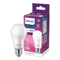 Kit 2 Lampada Led Bulbo 11W 4000K 1018Lm Bivolt E27 Philips