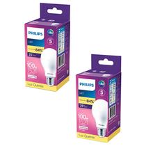 Kit 2 Lâmpada Led Bulbo 13w = 90w 1311lm Bivolt Philips 3000k amarela Cor Da Luz Branco-quente Kit 2 Lâmpada Led Bulbo 13w = 90w 1311lm Bivolt Philips 3000k amarela Cor Da Luz Branco-quente