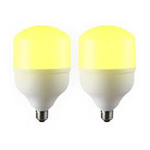 Kit 2 Lâmpada Led Bulbo 50w 3000k Branco Quente E27 Bivolt