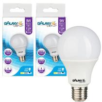 Kit 2 Lampada Led Bulbo Pera A60 De 9,5W Bivolt Soquete E27 Luz Branco Frio 6500K 803 Lúmens Galaxy Kit 2 Lampada Led Bulbo Pera A60 De 9,5W Bivolt Soquete E27 Luz Branco Frio 6500K 803 Lúmens Galaxy