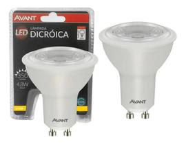 Kit 2 Lâmpada Led Dicróica 4000k 4,8w Luz Branca Casa Sala