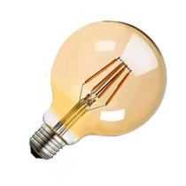 Kit 2 Lâmpada Led Filamento G80 4w Bivolt E27 2200k Cor Da Luz Ambar Galaxy