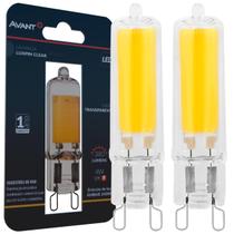 Kit 2 Lâmpada Led Luxpin Clear G9 4w Âmbar 2400k 127v