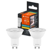 Kit 2 Lâmpada Led Par16 dicróica 4w 2700k branco quente 350lm luz amarela Bivolt Gu10 ledvance