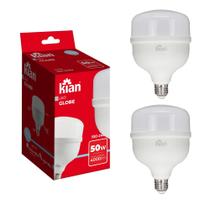 Kit 2 Lâmpadas 50w 6500k Led Globe E27 Bivolt Kian 110v/220v