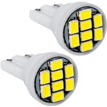 Kit 2 Lâmpadas 8 LED T10 W5w Pingo 12v 5 Watts Super Branca