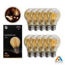 Kit 2 Lampadas Bolinha Filamento Led Retro 4W E27 Branco Quente 2200K Ambar Ctb Kit 2 Lampadas Bolinha Filamento Led Retro 4W E27 Branco Quente 2200K Ambar Ctb