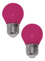 Kit 2 Lâmpadas Bolinha G45 3w Bivolt E27 Ip44 Roxa Roxo Kit 2 Lâmpadas Bolinha G45 3w Bivolt E27 Ip44 Roxa Roxo