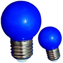 Kit 2 Lâmpadas Bolinhas Led 1w Colorida Azul 220V Abajur Decor Festas