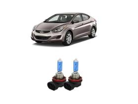 Kit 2 Lampadas Brancas Farol De Milha H8 Hyundai Elantra