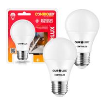Kit 2 Lâmpadas Controled Sensor De Presença 9w 6500k Ourolux