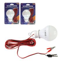 Kit 2 Lâmpadas de Emergência em Led Pratica 12v