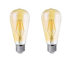 Kit 2 Lâmpadas Filamento Led Decorativa Retrô Vintage St64 Kit 2 Lâmpadas Filamento Led Decorativa Retrô Vintage St64