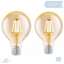 Kit 2 Lâmpadas Filamento Led Retro Vintage G80 Kit 2 Lâmpadas Filamento Led Retro Vintage G80