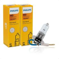 Kit 2 Lâmpadas H3 Farol Alto Baixo Neblina Philips Standard 12V 55W Kit 2 Lâmpadas H3 Farol Alto Baixo Neblina Philips Standard 12V 55W
