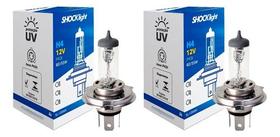 Kit 2 lâmpadas halogena standart h4 12v 55w shocklight