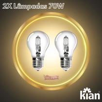 Kit 2 Lâmpadas Halogênas 70W Churrasqueira E27 110v Kit 2 Lâmpadas Halogênas 70W Churrasqueira E27 110v