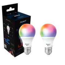 Kit 2 Lâmpadas Inteligente Pera E27 Neo Led Avant 10W Branca/RGB - Wifi