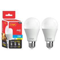 Kit 2 Lâmpadas Led 12w E27 Autovolt 6500k Branco Frio Cor Da Luz Branca Ultra Economica P/ Sala Quarto Cozinha Banheiro