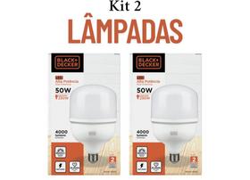 KIT 2 Lâmpadas led alta potência 50w 6500k black+Decker Mais vendida - Churrasqueira Espaço Gourmet