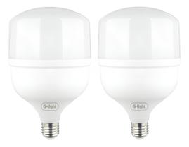 Kit 2 Lâmpadas Led Alta Potência 60w Super Bulbo Bivolt Branco Frio