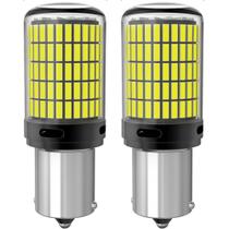 Kit 2 Lâmpadas Led BA15s P21W 1156 144 Leds Canbus Branca