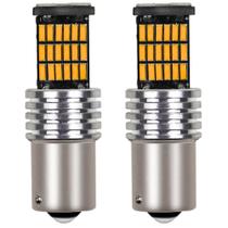 Kit 2 Lâmpadas Led BAU15s PY21W 45 Led Canbus Laranja Ambar