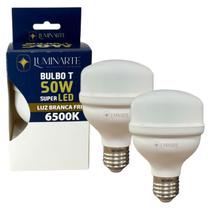 Kit 2 Lâmpadas Led Bulbo 50w E27 Branco Frio Inmetro Luminarte