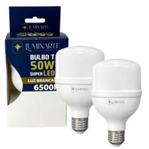 Kit 2 Lâmpadas Led Bulbo 50w E27 Branco Frio Inmetro Luminarte